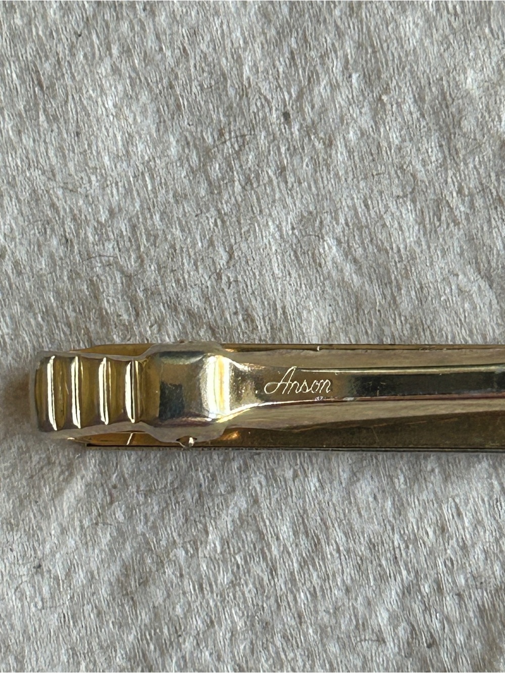 Vintage Anson Masonic Square & Compass Tie Clip in Silver and Gold w Blue Enamel - Picture 5 of 9